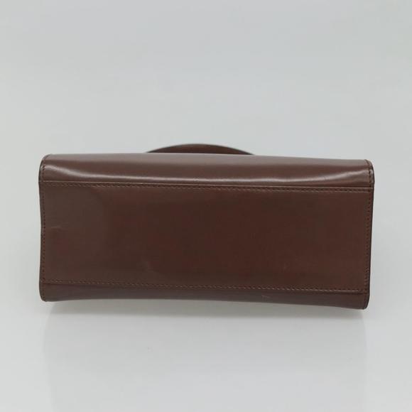 CELINE Hand Bag Leather Brown Gold Auth mr1262 - Picture 5 of 16